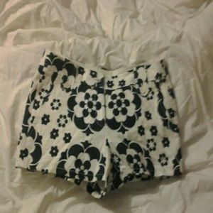 Tory Burch Linen navy and white shorts